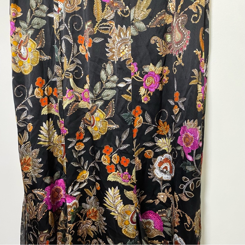 Nwt Johnny Was Capucine Lowri Black Floral Silk Maxi Skirt S — image 3 of 6